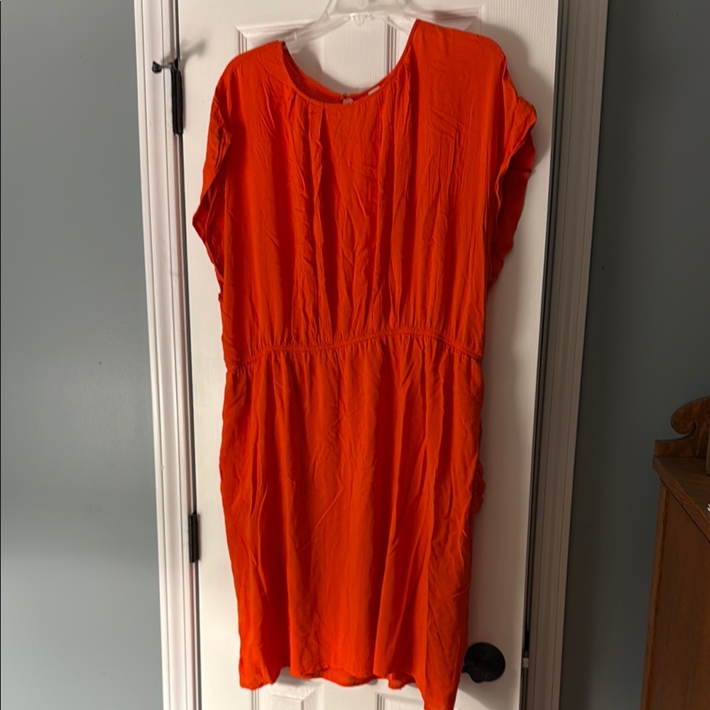 Old Navy Orange Casual Dress with KeyHole Size 2XL